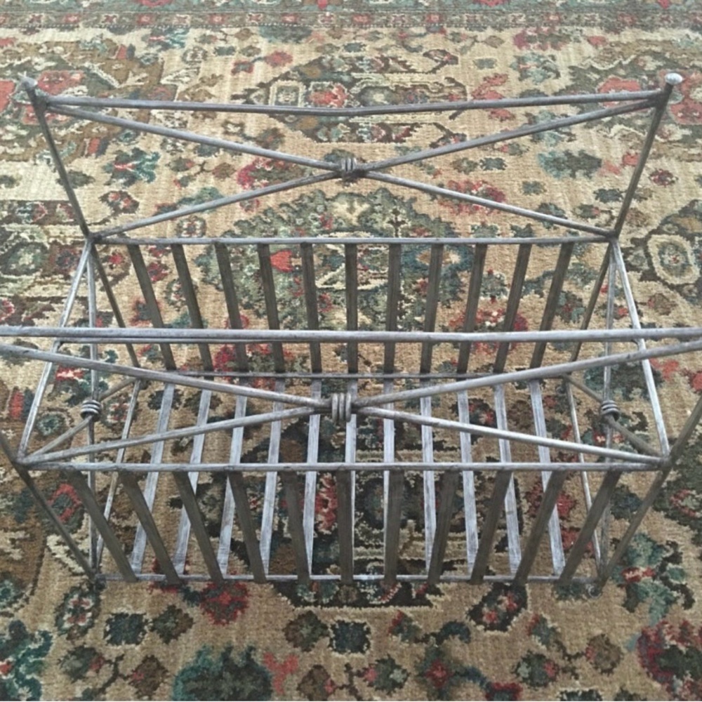 Vintage Metal Magazine Rack